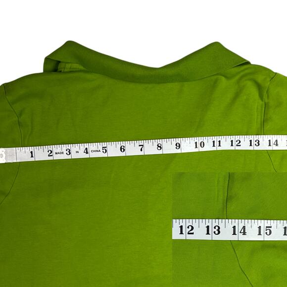 Lane Bryant Polo Style Top Plus Size 14/16 Green 100% Liquid Cotton - Picture 9 of 12